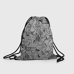 Рюкзак-мешок Узор black two, цвет: 3D-принт