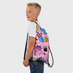 Рюкзак-мешок Единороги, цвет: 3D-принт — фото 2