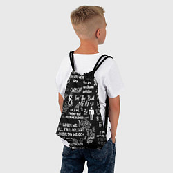 Рюкзак-мешок BILLIE EILISH BLACK, цвет: 3D-принт — фото 2