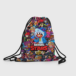 Рюкзак-мешок BRAWL STARS: LEON SHARK, цвет: 3D-принт