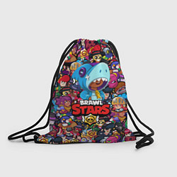 Рюкзак-мешок BRAWL STARS: LEON SHARK, цвет: 3D-принт
