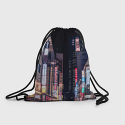 Рюкзак-мешок Ночной Токио, цвет: 3D-принт