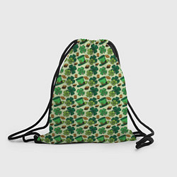 Рюкзак-мешок День святого Патрика Клевер, цвет: 3D-принт