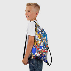 Рюкзак-мешок SONIC PATTERN, цвет: 3D-принт — фото 2