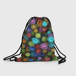 Рюкзак-мешок Разноцветные вирусы, цвет: 3D-принт
