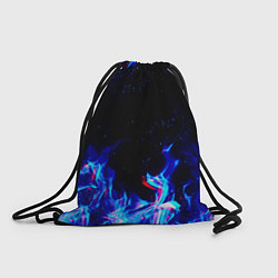 Рюкзак-мешок СИНИЙ ОГОНЬ ГЛИТЧ, цвет: 3D-принт
