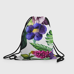 Рюкзак-мешок Цветы, цвет: 3D-принт