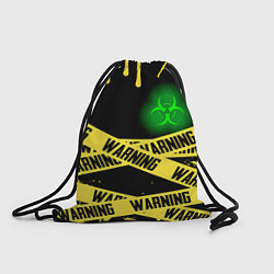 Рюкзак-мешок Warning, цвет: 3D-принт