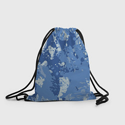 Рюкзак-мешок КАМУФЛЯЖ BLUE, цвет: 3D-принт