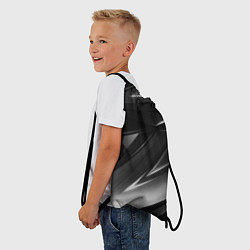 Рюкзак-мешок GEOMETRY STRIPES BLACK & WHITE, цвет: 3D-принт — фото 2
