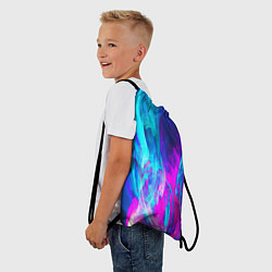 Рюкзак-мешок НЕОНОВЫЕ КРАСКИ, цвет: 3D-принт — фото 2