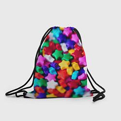 Рюкзак-мешок Разноцветные звездочки звезды, цвет: 3D-принт