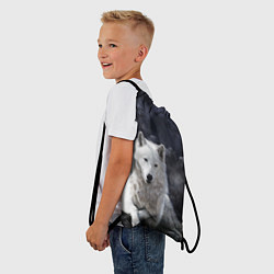 Рюкзак-мешок БЕЛЫЙ ВОЛК D, цвет: 3D-принт — фото 2