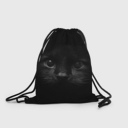 Рюкзак-мешок Чёрный кот, цвет: 3D-принт