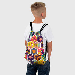 Рюкзак-мешок Тропические соты, цвет: 3D-принт — фото 2