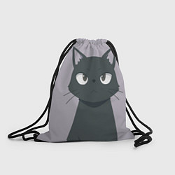 Рюкзак-мешок Чёрный кот, цвет: 3D-принт