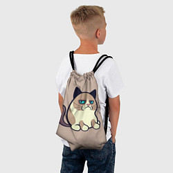 Рюкзак-мешок Великий Grumpy Cat, цвет: 3D-принт — фото 2