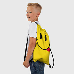 Рюкзак-мешок Смайлик милый, цвет: 3D-принт — фото 2