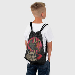 Рюкзак-мешок Ворона и череп, цвет: 3D-принт — фото 2