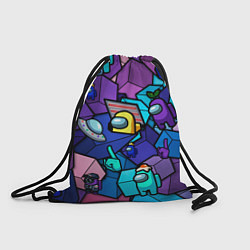 Рюкзак-мешок Among Us кубики, цвет: 3D-принт