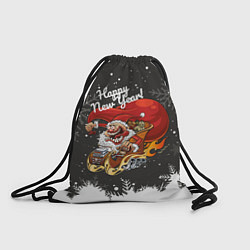 Рюкзак-мешок Сумасшедший Санта, цвет: 3D-принт