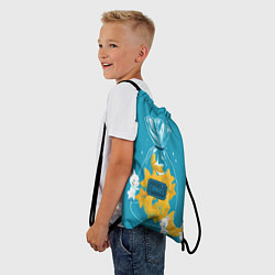 Рюкзак-мешок Зайчики и печенье, цвет: 3D-принт — фото 2
