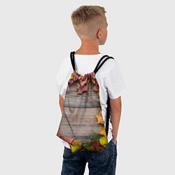 Рюкзак-мешок Осенний Забор, цвет: 3D-принт — фото 2