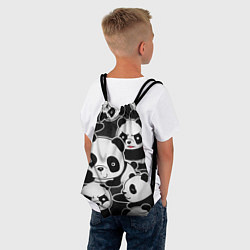 Рюкзак-мешок Смешные панды, цвет: 3D-принт — фото 2