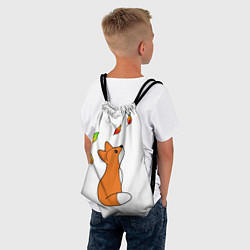 Рюкзак-мешок Лиса С Листиками, цвет: 3D-принт — фото 2