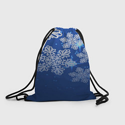 Рюкзак-мешок Снежинки, цвет: 3D-принт