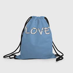 Рюкзак-мешок LOVE, цвет: 3D-принт