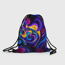Рюкзак-мешок Абстрактный Узор тёмный, цвет: 3D-принт