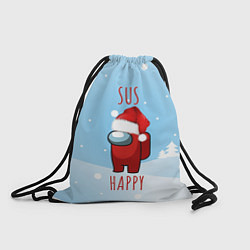 Рюкзак-мешок SUS HAPPY AMONG US, цвет: 3D-принт