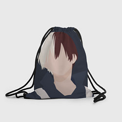 Рюкзак-мешок Шото Тодороки силуэт, цвет: 3D-принт