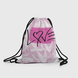 Рюкзак-мешок LOVE, цвет: 3D-принт