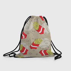 Рюкзак-мешок Фастфуд - Картошка фри, цвет: 3D-принт