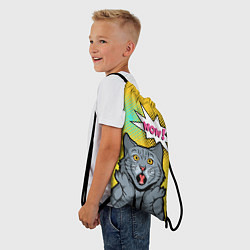 Рюкзак-мешок Pop Art Cat Wow, цвет: 3D-принт — фото 2