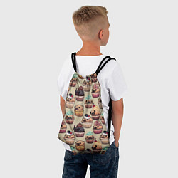 Рюкзак-мешок Мопсы - Кексики, цвет: 3D-принт — фото 2