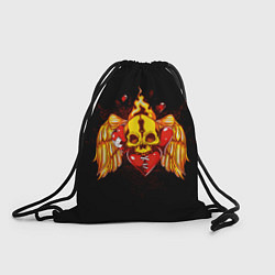 Рюкзак-мешок Skull Heart, цвет: 3D-принт