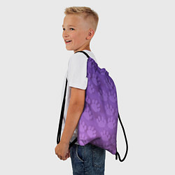 Рюкзак-мешок Кошачьи Следы, цвет: 3D-принт — фото 2