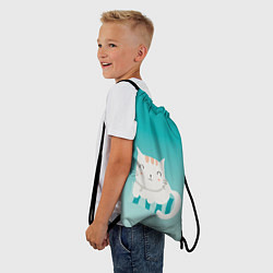 Рюкзак-мешок Котик на подстилке, цвет: 3D-принт — фото 2