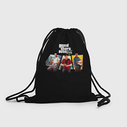 Рюкзак-мешок Grand Theft Auto V персонажи, цвет: 3D-принт