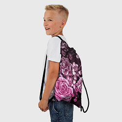 Рюкзак-мешок РОЗЫ ROSES БАБОЧКИ, цвет: 3D-принт — фото 2