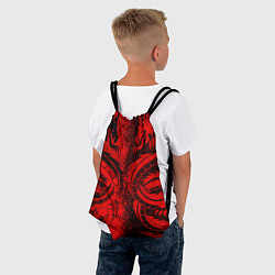 Рюкзак-мешок BLACK RED DRAGONS TATOO, цвет: 3D-принт — фото 2
