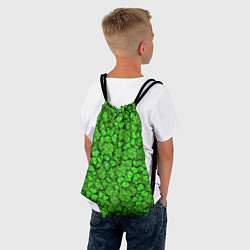Рюкзак-мешок Зелёный клевер, цвет: 3D-принт — фото 2
