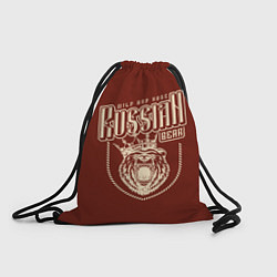Рюкзак-мешок Русский медведь в короне, цвет: 3D-принт