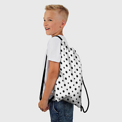 Рюкзак-мешок Точки черные на белом, цвет: 3D-принт — фото 2