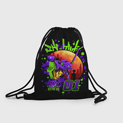 Рюкзак-мешок Евангелион, EVA 01, цвет: 3D-принт