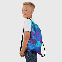 Рюкзак-мешок Неоновые краски, цвет: 3D-принт — фото 2
