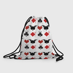 Рюкзак-мешок Карточные масти, цвет: 3D-принт